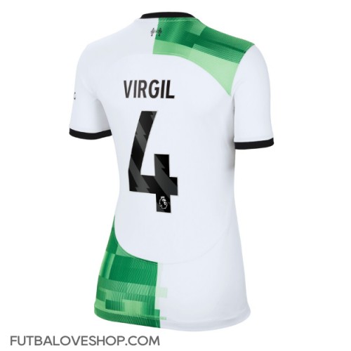 Dres Liverpool Virgil van Dijk #4 Preč pre Ženy 2023-24 Krátky Rukáv